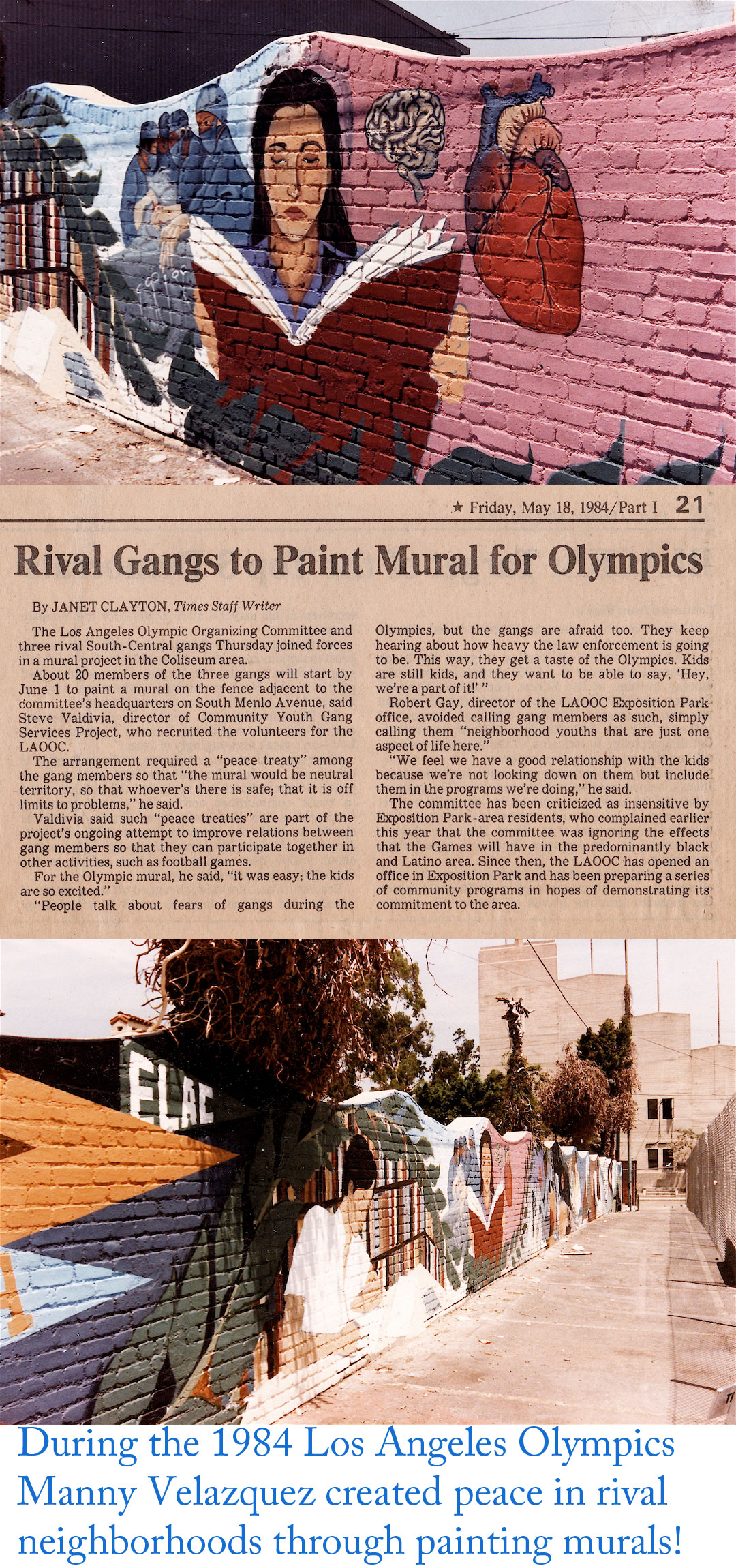 1984 Los Angeles Olympics Gang Intervention Mural, CRASH Units, Menlo Park